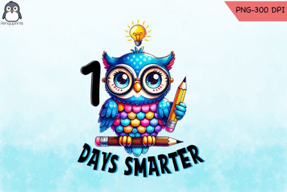 100 Days School Smarter Sublimation PNG