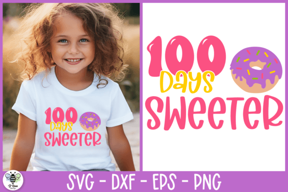 100 Days Sweeter SVG Donut SVG