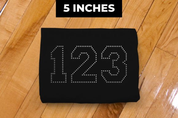 5 Inch Number Punctuation Rhinestone SVG