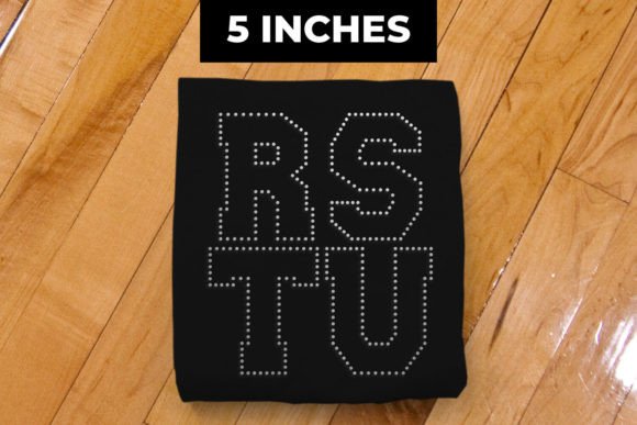 5 Inch Varsity Alphabet Rhinestone SVG for Crafts and Graphics