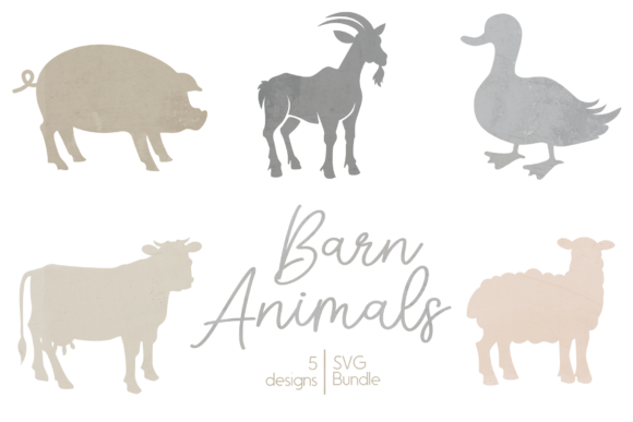 Barn Animals SVG Bundle for Crafts and Graphics