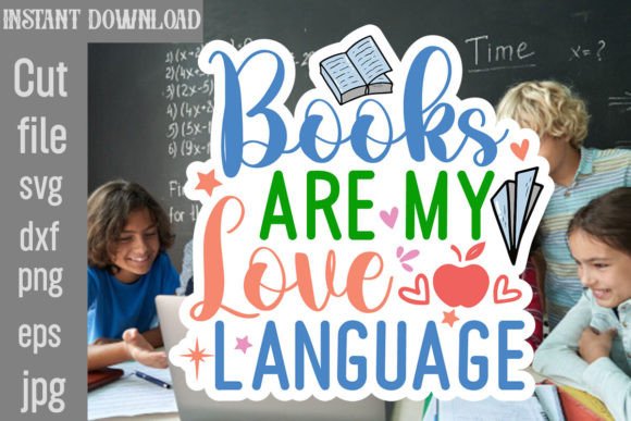Books Are My Love Language SVG Design