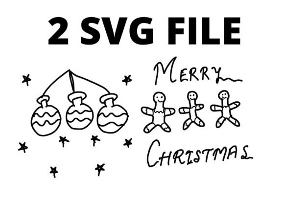Christmas Cookies Bells Black Svg Craft