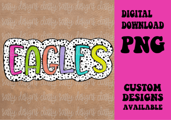 Eagles School Mascot, Dots Background Graphics