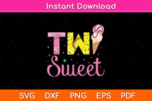 Funny Kids Two Sweet Ice Cream Svg File