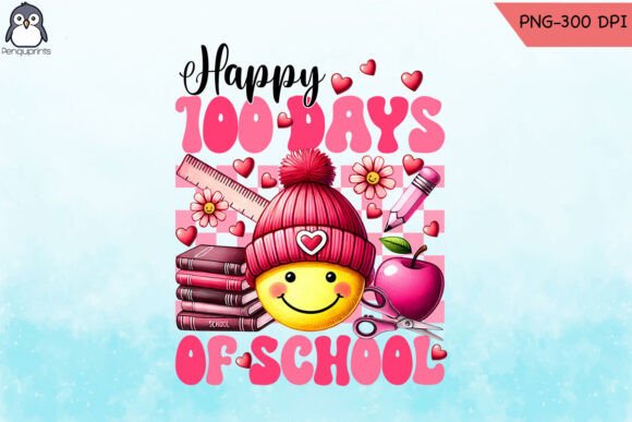 Happy 100 Days of School Teacher PNG
