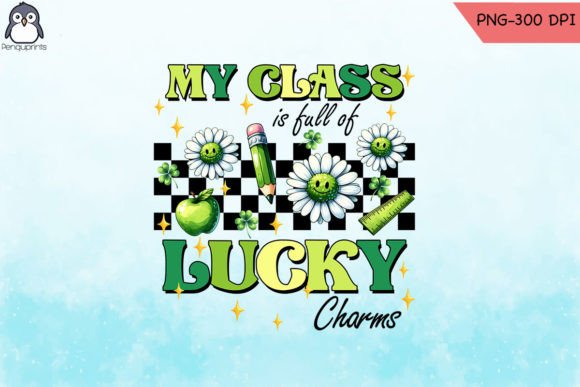 Lucky Teacher Charms PNG: Graphics for Crafts