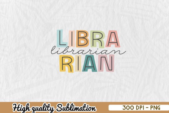 School Librarian Sublimation Graphics for Crafts