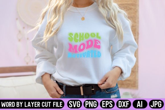School Mode Activated Retro Design Graphics