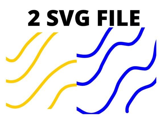 Yellow Blue Lines SVG for Crafts and Graphics